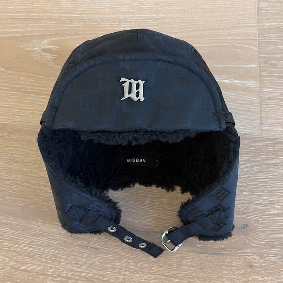 MISBHV Aviator Beanie Hat Size S Black